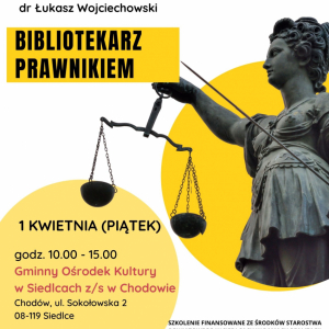 plakat-szkolenie bibliotekarz prawnikiem